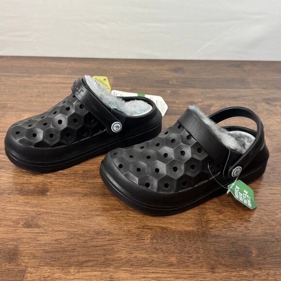 Black Joybees w removable fur 11C NWT - Picture 1 of 5